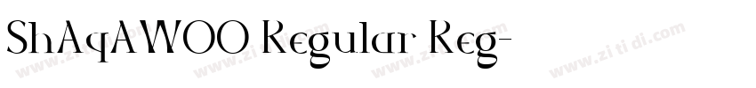 ShAqAW00 Regular Reg字体转换